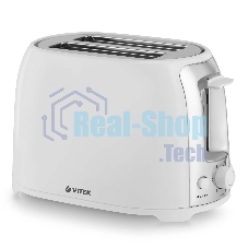 Тостер Vitek VT-1582 W белый, 750 Вт, 2 слота