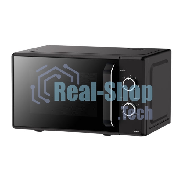 Микроволновая печь Centek CT-1550 черный, 20 л, 700 Вт, переключатели - поворотный механизм