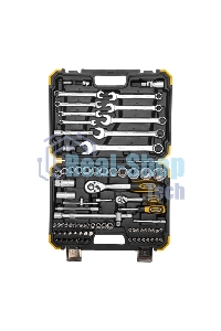 Набор инструментов Kranz 1/2, 1/4, CrV, пластиковый кейс, 82 предмета