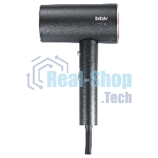 Фен BBK BHD3002 графит, 2000 Вт, ионизация, компактный