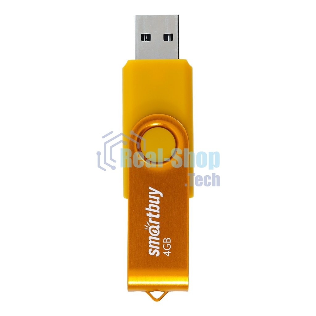 Флешка USB Smartbuy Twist Yellow (SB004 Gb2TWY), 4 Gb, USB 2.0, R/W 10/7, желтый