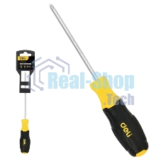 Крестовая отвертка Deli DL633075N PH0x75мм сталь Cr-V, двухкомпонентная прорезиненная рукоять