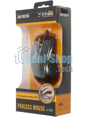 Мышь проводная A4Tech N-70FX черный, 1600 dpi, USB, кнопки - 7