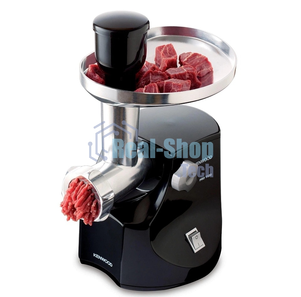 Мясорубка электрическая Kenwood MG474 черный, 1500 Вт, 1.5 кг/мин, реверс, защита от перегрузки, насадки - 6