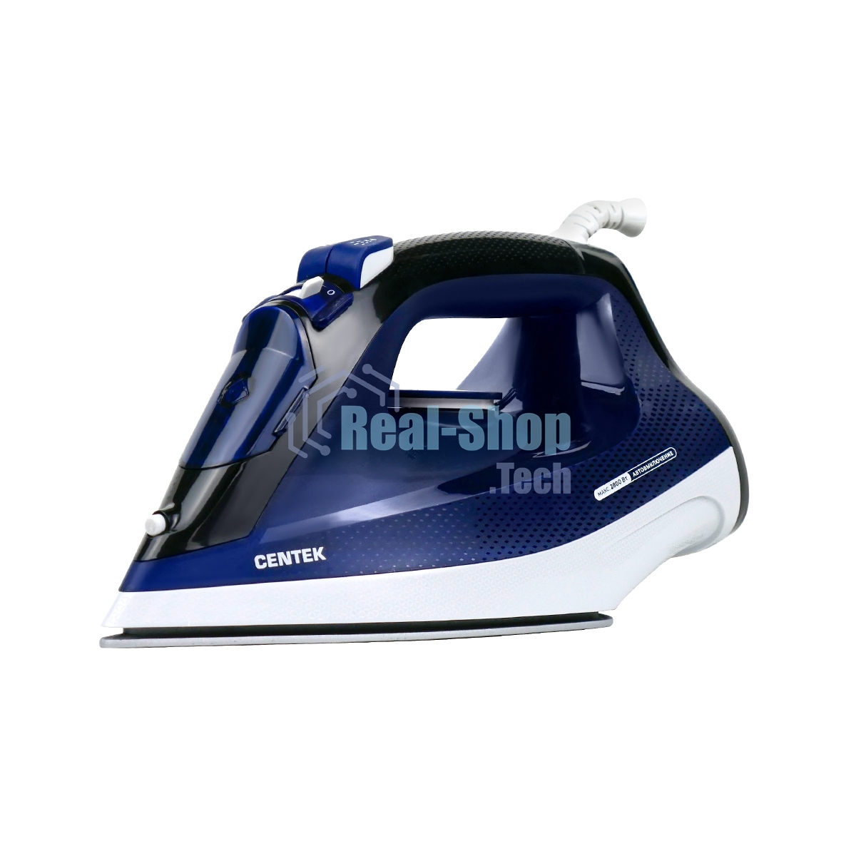 Утюг Centek CT-2308 синий, 2800 Вт, 60 г/мин, 190 г/мин, 300 мл