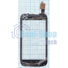 Сенсорное стекло (тачскрин) для Philips Xenium W6350, черное