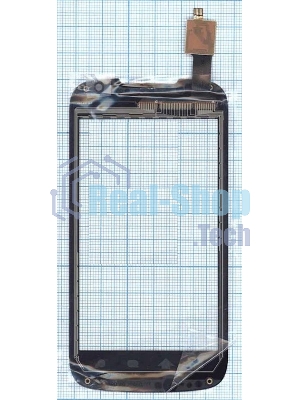 Сенсорное стекло (тачскрин) для Philips Xenium W6350, черное