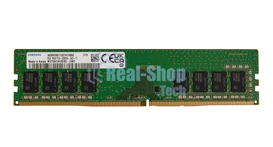 Оперативная память Samsung, DDR4, 8GB (1x8GB), 3200MHz, CL21, DIMM, OEM