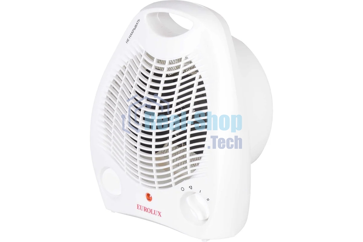 Тепловентилятор EUROLUX ТВС-EU-1, белый, 1800 Вт, 22 м2, термостат, 3 режима 67/2/8