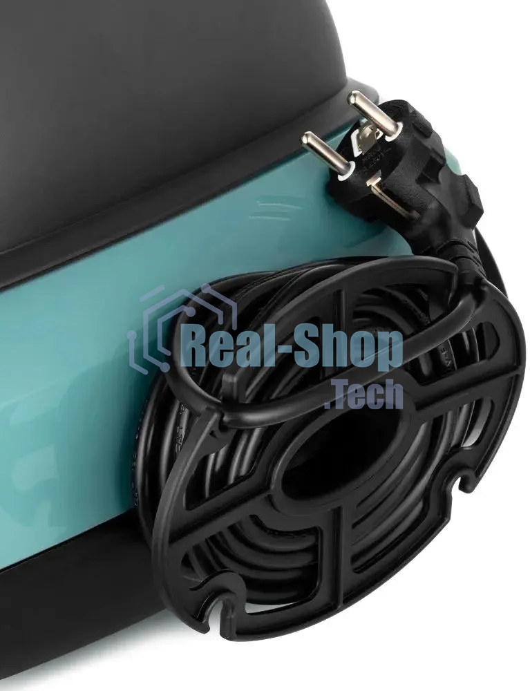 Пароочиститель напольный Kitfort КТ-9187 2000Вт черный/бирюзовый