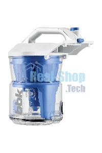 Пылесос BBK BV1501 белый/синий, 300/1600 Вт, уборка сухая, пылесборник контейнер, 2 л