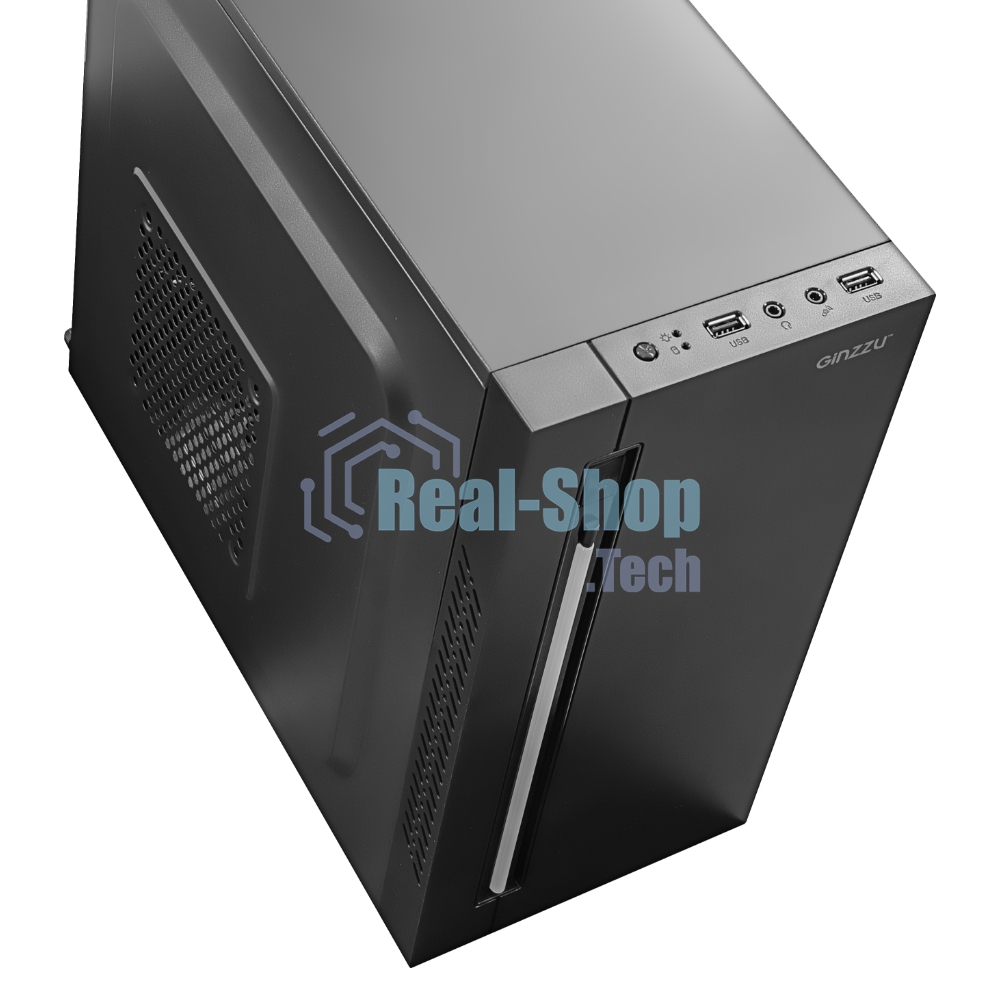 Компьютерный корпус Ginzzu D350 2хUSB 2.0,AU RGb w/o PSU