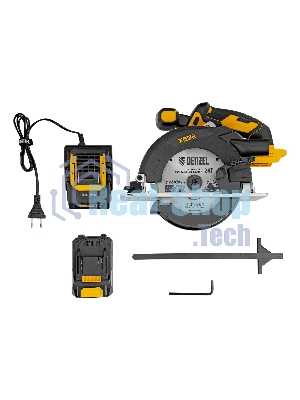 Пила циркулярная аккумуляторная Denzel CCSH-20-165, 165 мм, Li-Ion, 20 В