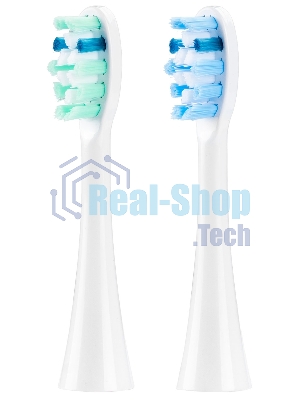 Сменные насадки к зубной электрической щетке Galaxy Line GL4992, белый, мягкая жесткость щетины, 2 сменных насадки-щетки, 2 защитных колпачка