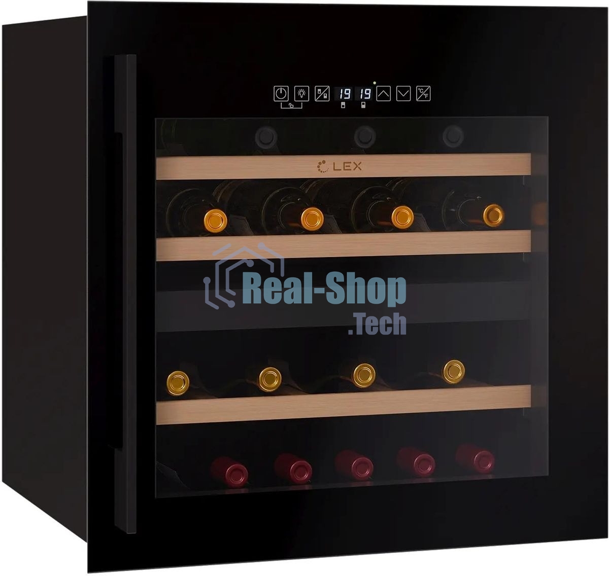 Винный шкаф LEX LWD6036BL dual zone S 1-нокамерн. черный стекло (CHAT500009)