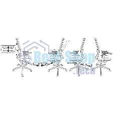 Кресло руководителя Бюрократ MC-915 черный TW-01 38-418 сетка/ткань, крестовина алюминий