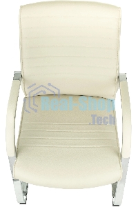 Кресло офисное Бюрократ T-8010-LOW-V/IVORY слоновая кость, искусственная кожа, на полозьях