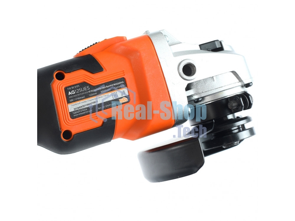 Угловая шлифовальная машина (УШМ) PATRIOT PATRIOT AG 125Li UES (Без ЗУ и АКБ) в коробке, двигатель: бесщеточный, 8000об/мин