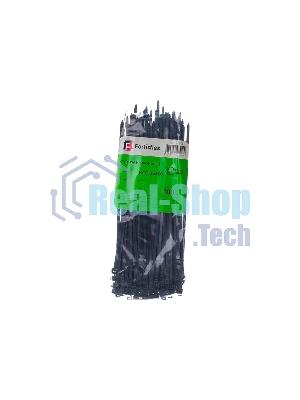 Нейлоновые стяжки Fortisflex КСС 3х150 черный 100 штук