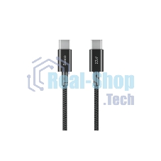 Кабель OLMIO SIMPLE, Type-C - Type-C, 60W 3A, 1.2м, тканевая оплетка, черный