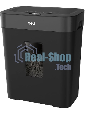 Шредер Deli ET023 черный (секр.P-4) фрагменты 8лист. 15лтр.