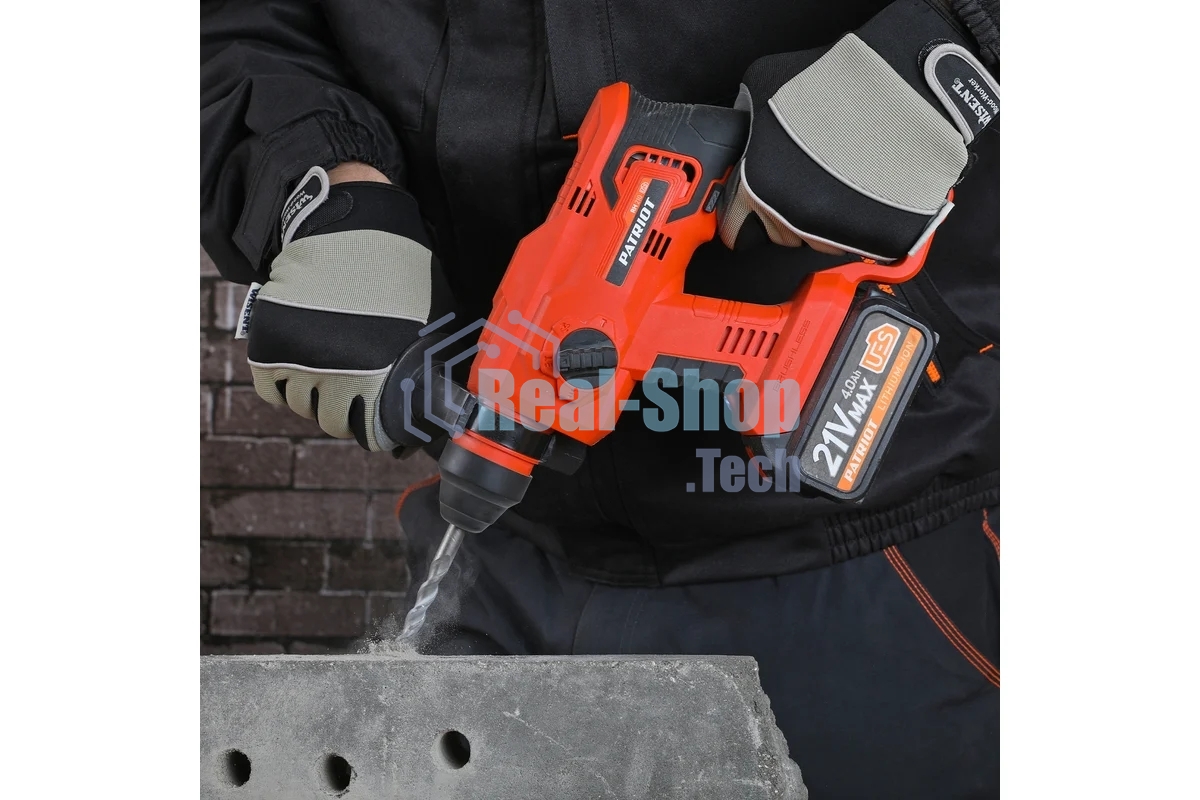 Перфоратор Аккумуляторный Бесщеточный Patriot RH 210Li UES, 1,7Дж, 0-1400об/мин., 0-4500уд/мин. (без аккумулятора и зарядного устройства)