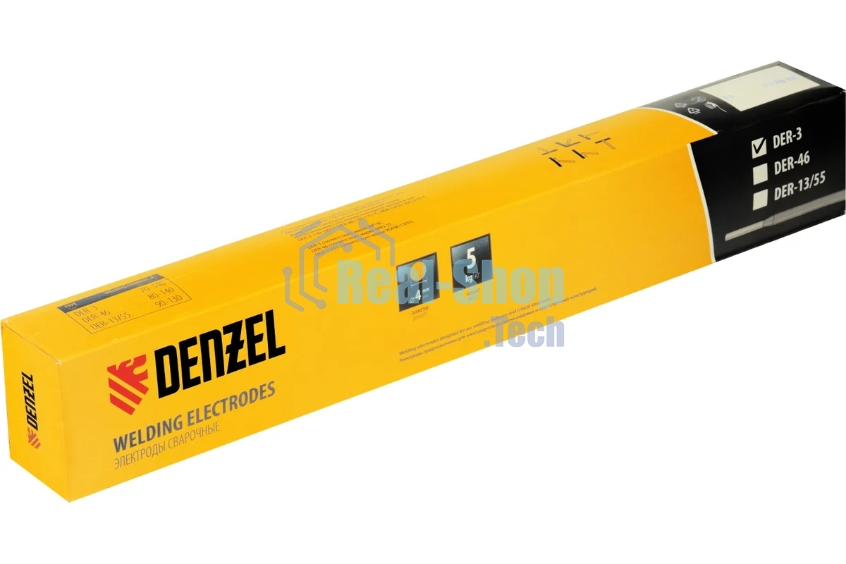 Электроды Denzel DER-3, диам. 4 мм, 5 кг, рутиловое покрытие