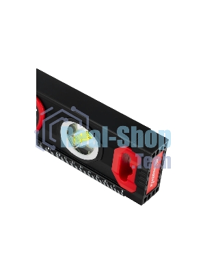 Уровень алюминиевый Matrix, усиленный, фрезерованный, 3 глазка, 2 комп. рукоятки, 600 мм