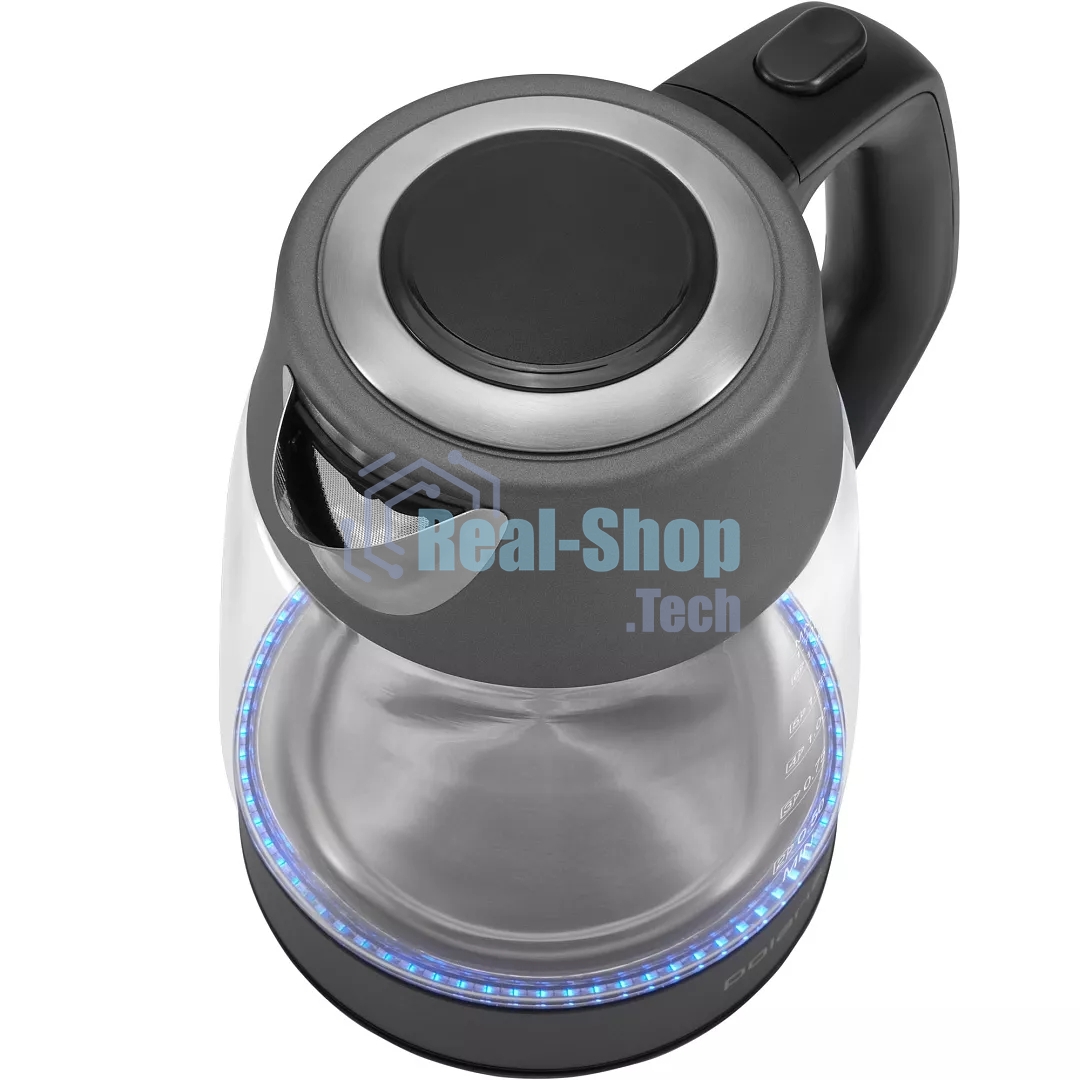 Чайник электрический Polaris PWK1760CGL графит, 1,7 л, 2150 Вт, стекло