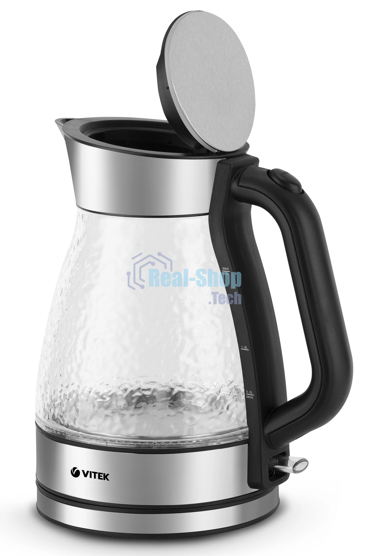 Чайник электрический Vitek VT-8808 1.7л. 2200Вт разноцветный корпус: стекло/металл