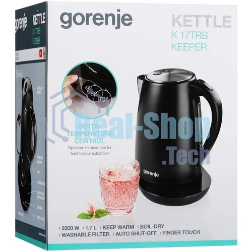 Чайник электрический Gorenje K17TRB черный