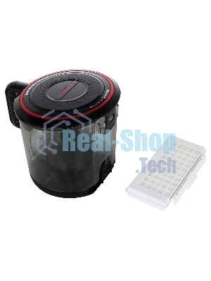 Пылесос Bosch BGS41POW1 черный/красный, 350/700 Вт, уборка сухая, пылесборник контейнер 2.4 л