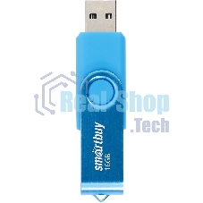 Флешка USB Smartbuy Twist blue (SB016Gb2TWB), 16Gb, USB 2.0, R/W 15/10, синий