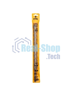 Бур по бетону Denzel двойная спираль, Cobalt W-tip, 20x310 мм, SDS PLUS