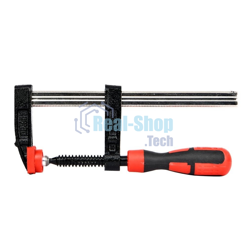 Струбцина F-образная усиленная Deli DL110515Z 150x50 мм, макс. усилие зажима 2000N, резьба 12мм