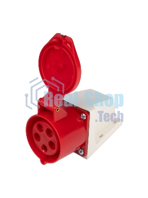 Розетка стационарная для наружной установки PPC 125 3Р+РЕ+N 32А 380В IP44 Jazzway