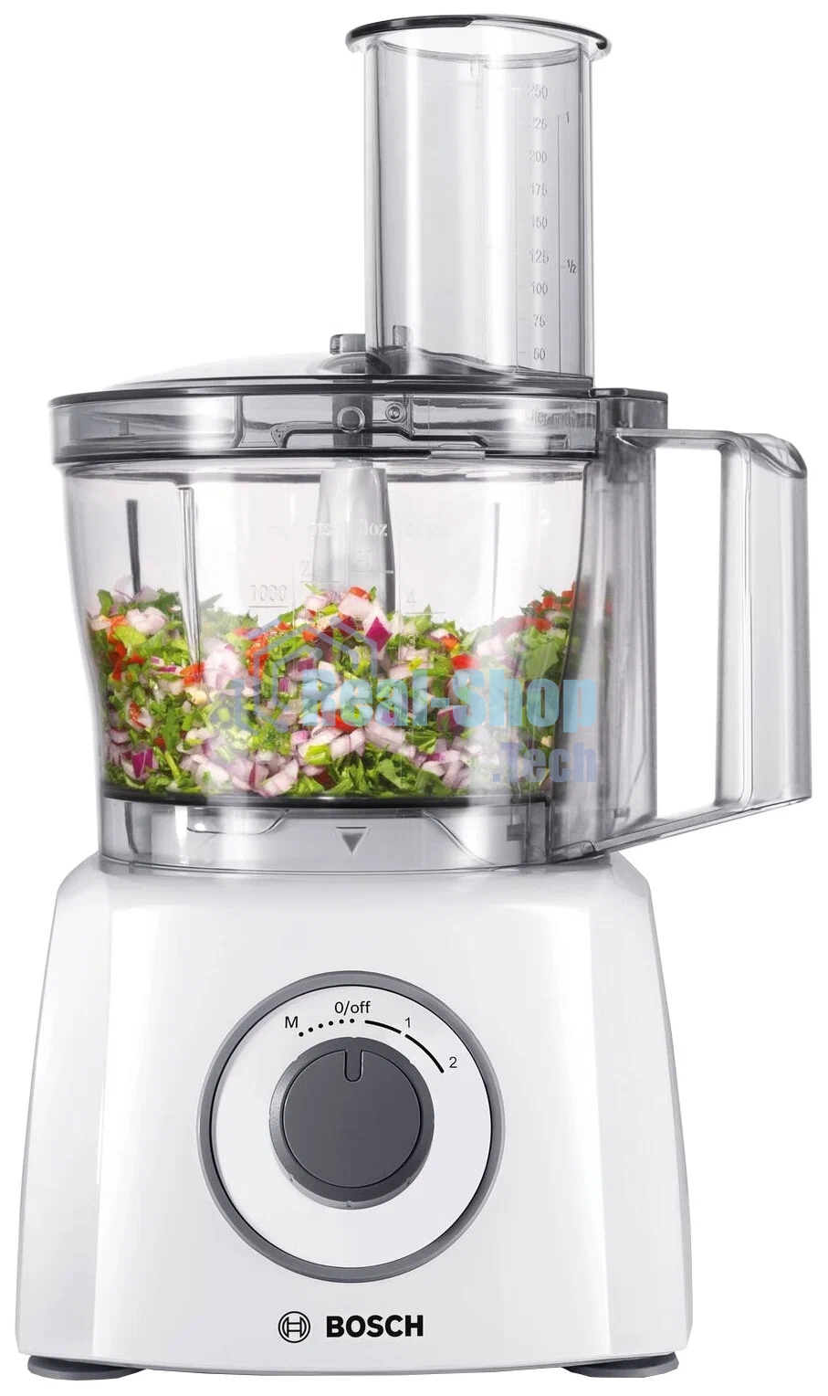 Кухонный комбайн Bosch MCM3200W, 800 Вт, 2 скорости, чаша 2300 мл.
