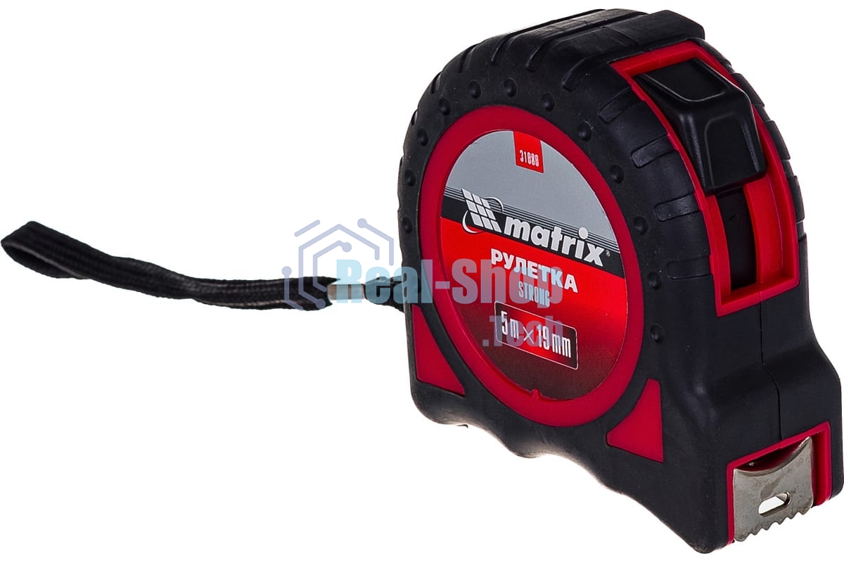 Рулетка Matrix strong 5мх19мм обрезиненный корпус