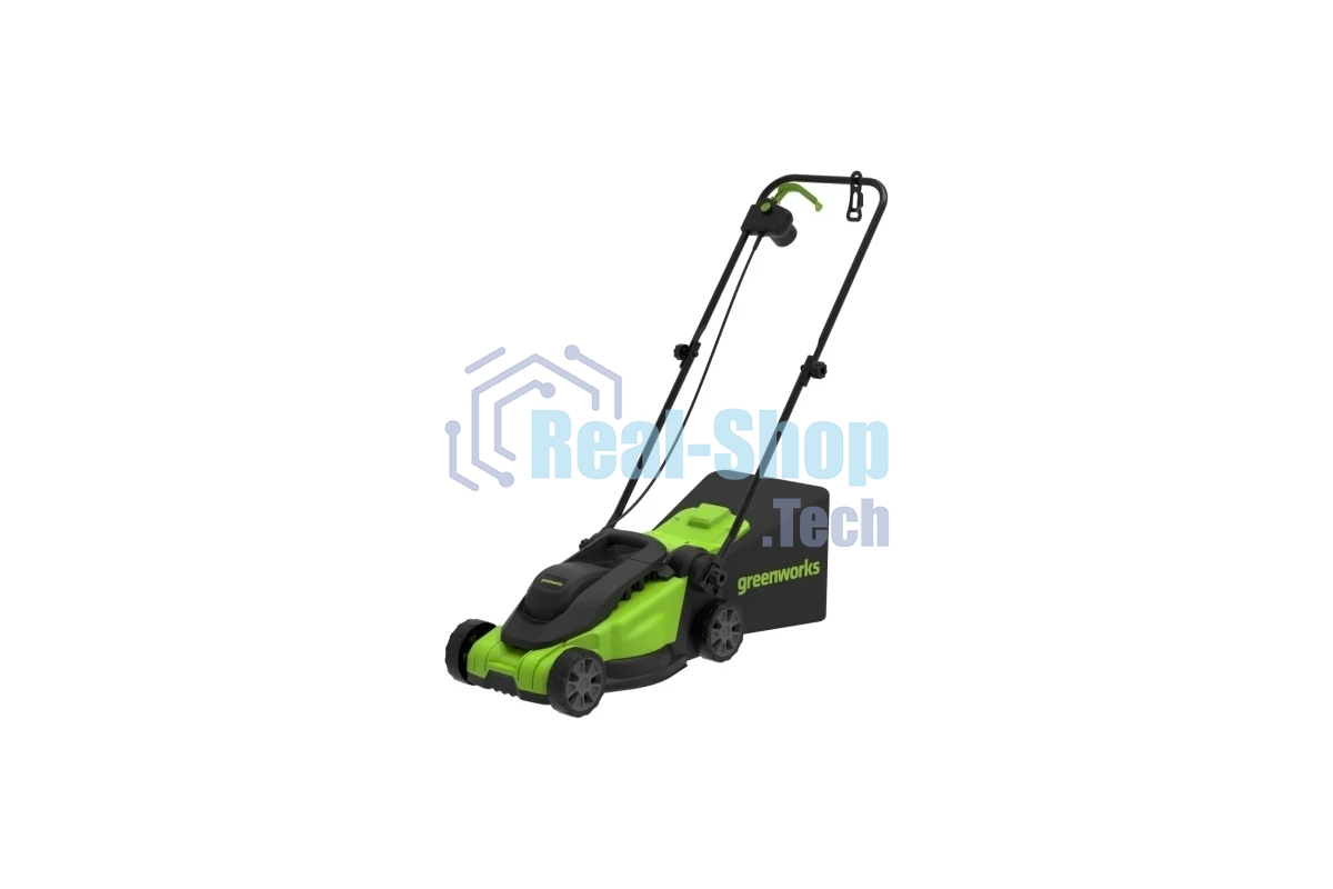 Газонокосилка электрическая GreenWorks GD1200LM32, 220v, 32 см, 1.2 кВт (2517807)
