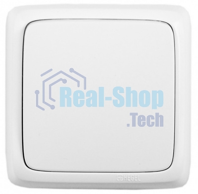 Переключатель HEGEL ВА10-163 одноклавишный наружный с изоляционной пластиной белый 10А
