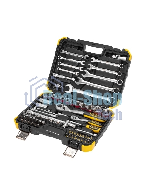 Набор инструментов Kranz 1/2, 1/4, CrV, пластиковый кейс, 82 предмета