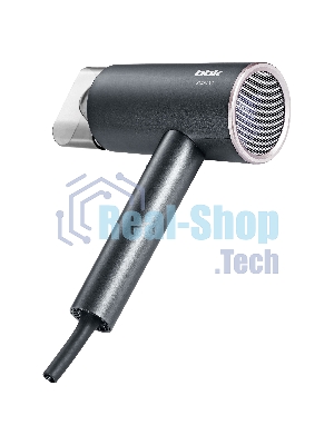 Фен BBK BHD3002 графит, 2000 Вт, ионизация, компактный