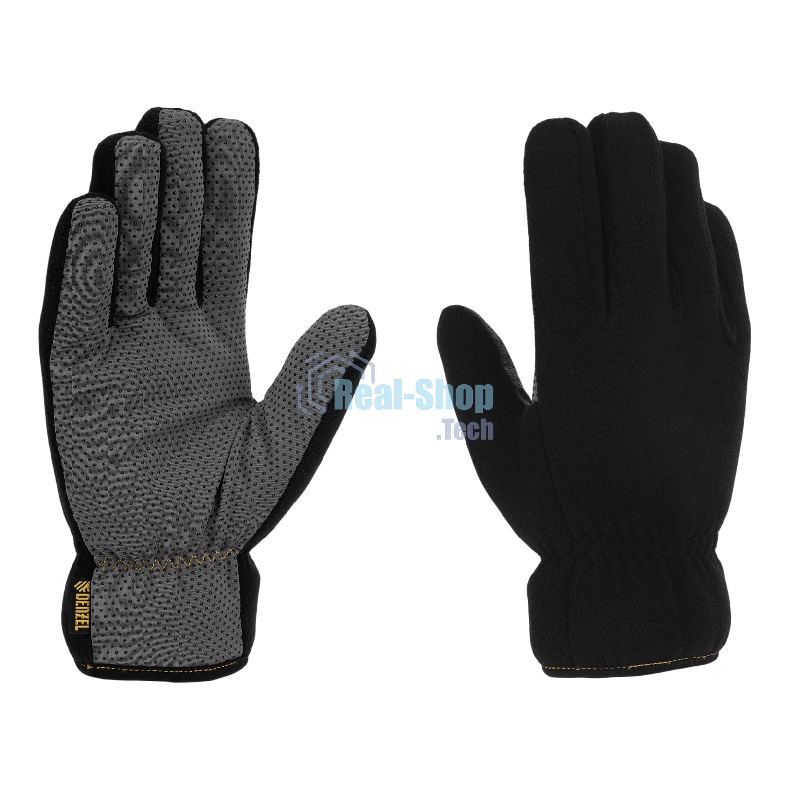 Перчатки универсальные Denzel 68096 двойные, ПВХ нанесение, размер 9