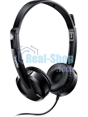 Гарнитура Rapoo H120 чёрный, проводная, USB