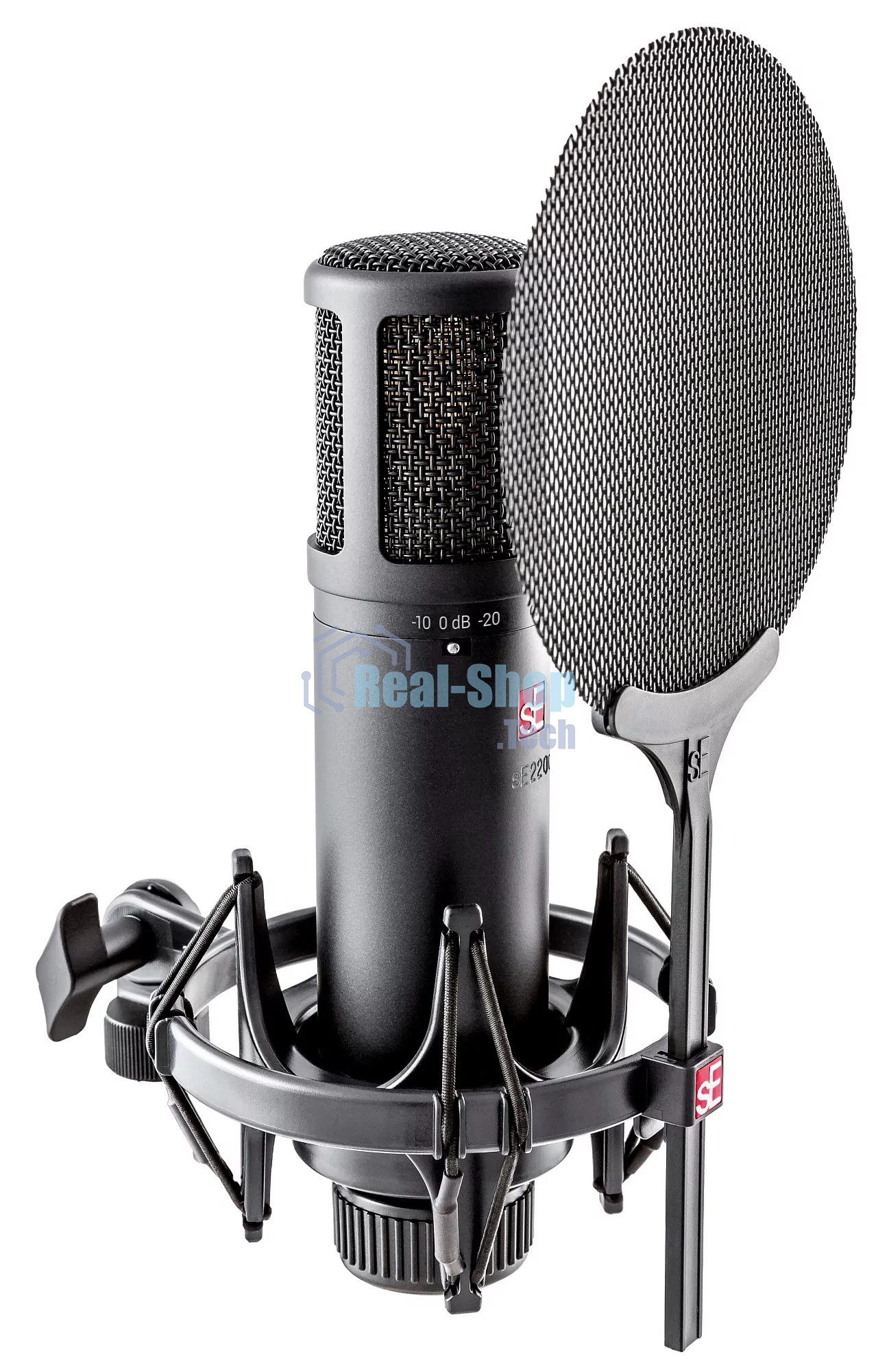 Микрофон конденсаторный sE Electronics SE 2200 20 Гц - 20 кГц, кардиоида, комплектация: металлический поп-фильтр, держатель типа паук, резьбовой переходник на микрофонную стойку