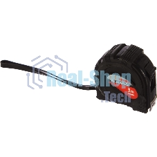 Рулетка Matrix, 3 м х 16 мм, обрезиненный корпус, черный