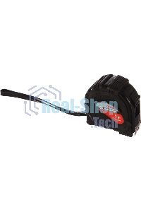 Рулетка Matrix, 3 м х 16 мм, обрезиненный корпус, черный