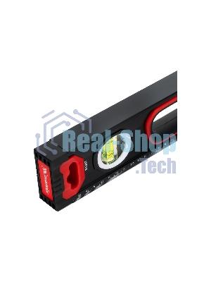 Уровень алюминиевый Matrix, усиленный, фрезерованный, 3 глазка, 2 комп. рукоятки, 600 мм