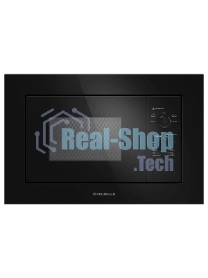 Микроволновая печь встраиваемая Maunfeld MBMO.20.1PGB2 черный, 20 л, 1250 Вт, переключатели - поворотный механизм