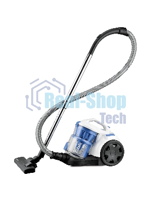 Пылесос BBK BV1501 белый/синий, 300/1600 Вт, уборка сухая, пылесборник контейнер, 2 л